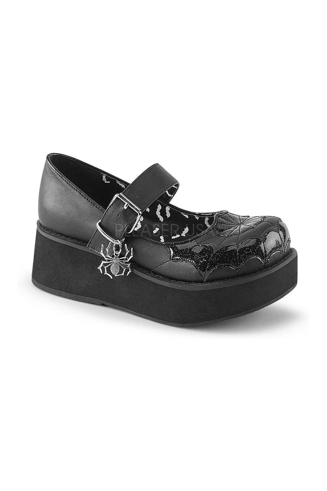SPRITE-05 Demonia Mary Jane | Black Patent-Demonia-Black-Mary Janes-SEXYSHOES.COM