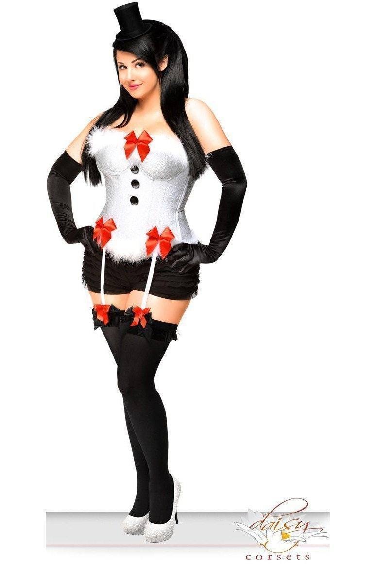 SS-4 PC Sexy "Frost Bitten" Costume-Lingerie-Daisy Brand-Multi-3X-SEXYSHOES.COM