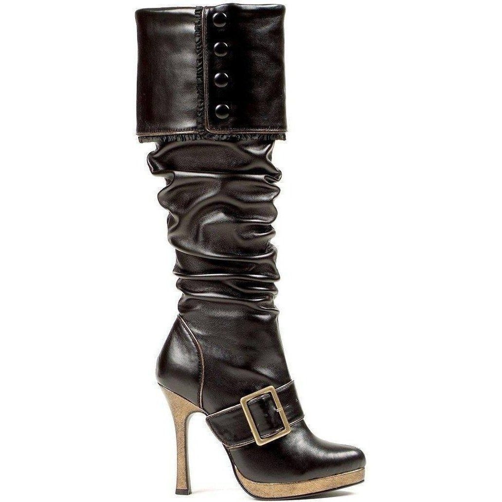 SS-426-GRACE Knee Boot | Black Faux Leather-Footwear-Ellie Brand-Black-10-Faux Leather-SEXYSHOES.COM