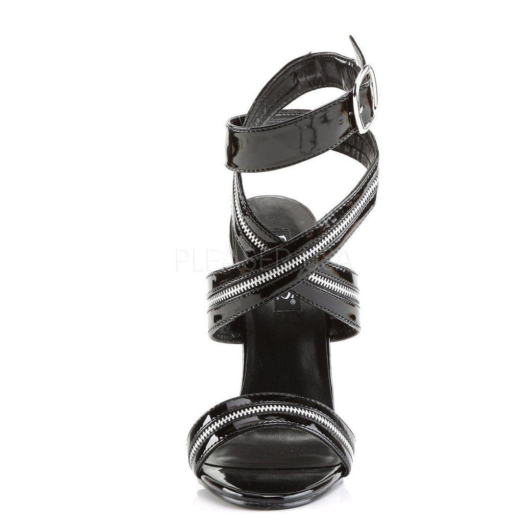 SS-DOMINA-119 Sandal | Black Patent-Grab Bag Deals-Pleaser Brand-Black-6-Patent-SEXYSHOES.COM