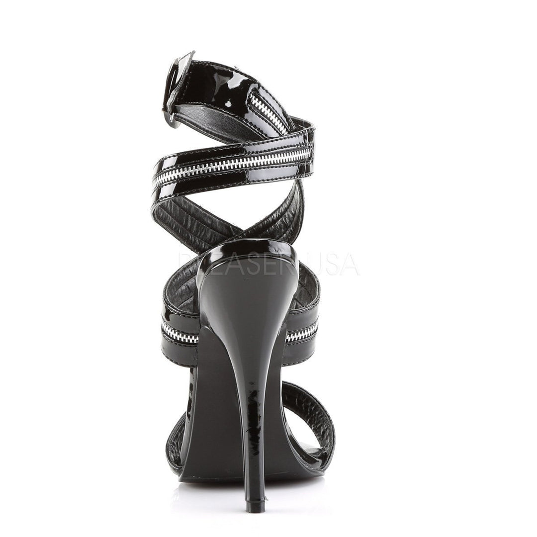 SS-DOMINA-119 Sandal | Black Patent-Grab Bag Deals-Pleaser Brand-Black-6-Patent-SEXYSHOES.COM