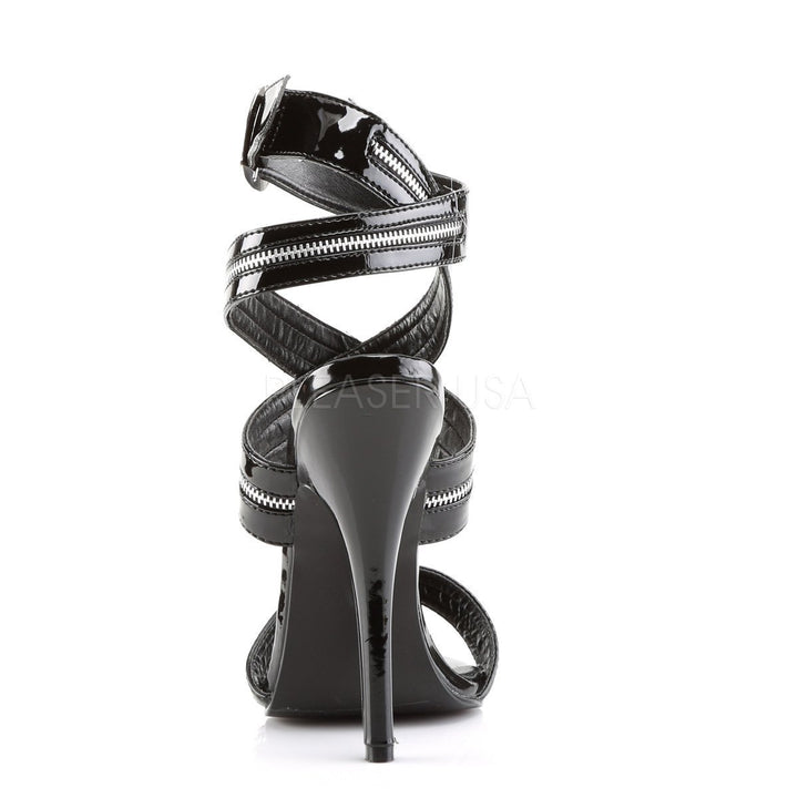 SS-DOMINA-119 Sandal | Black Patent-Grab Bag Deals-Pleaser Brand-Black-6-Patent-SEXYSHOES.COM