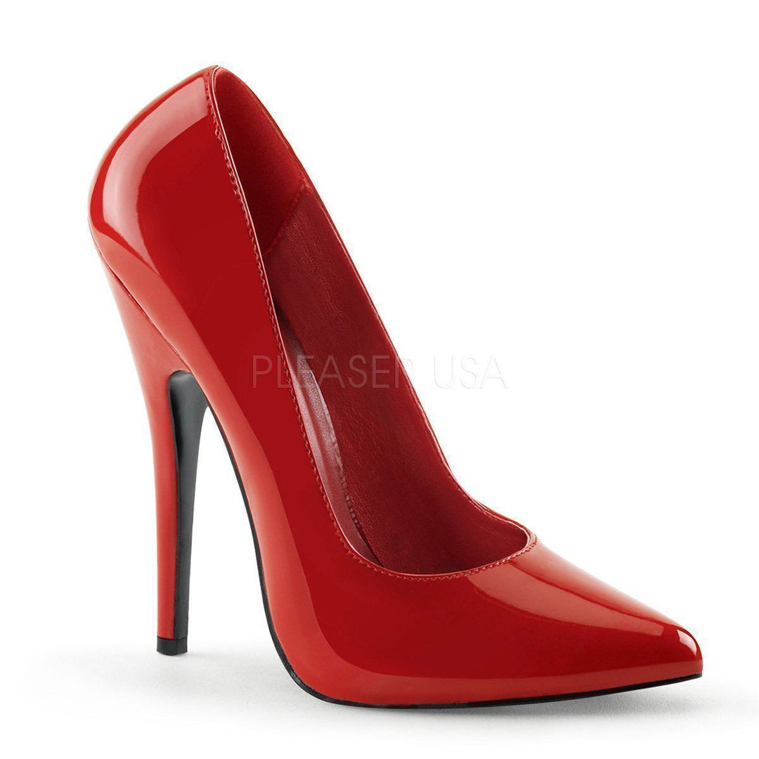 SS-DOMINA-420 Pump | Red Patent-Footwear-Pleaser Brand-Red-7-Patent-SEXYSHOES.COM
