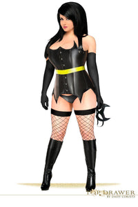 Daisy Brand SS Top Drawer Plus Size Night Hero Costume in Black  from SexyShoes.com