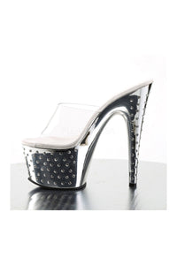 Pleaser STARDUST-701 Platform Slide in Clear Vinyl