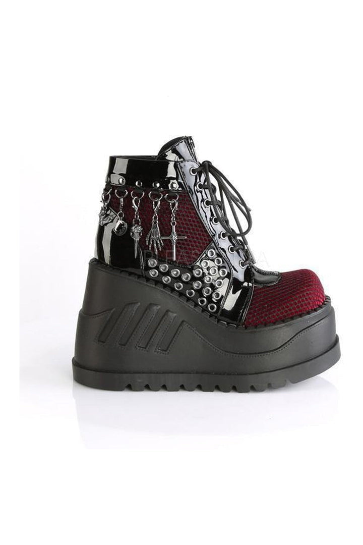 STOMP-18 Demonia Platform Boot | Black Faux Leather-Demonia-SEXYSHOES.COM