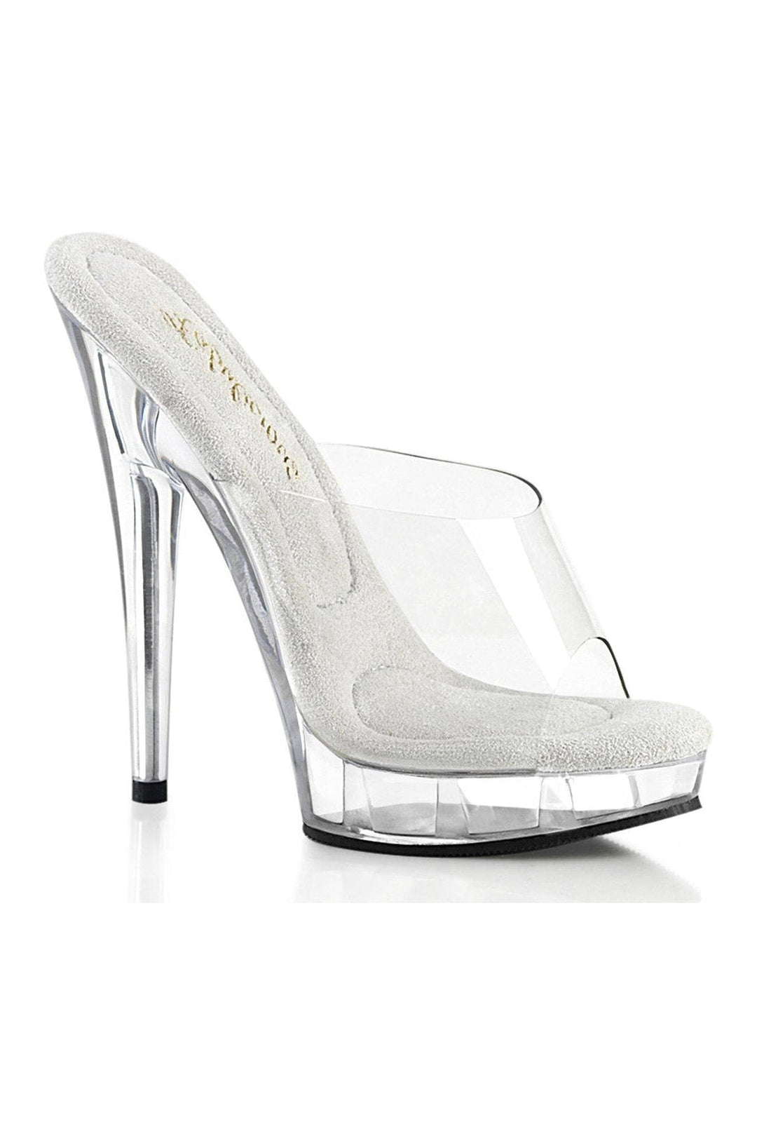 SULTRY-601 Slide | Clear Vinyl-Slides-Fabulicious-Clear-5-Vinyl-SEXYSHOES.COM