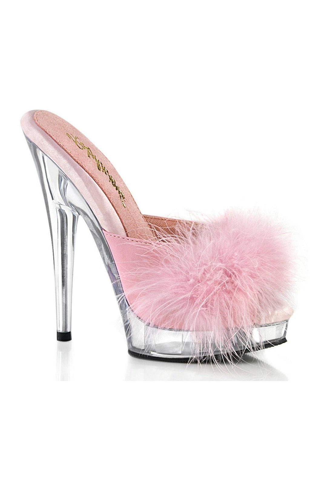 SULTRY-601F Slide | Pink Faux Leather-Slides-Fabulicious-Pink-5-Faux Leather-SEXYSHOES.COM