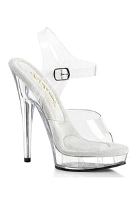 Fabulicious SULTRY-608 Sandal in Clear Vinyl from SexyShoes.com