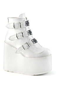 Demonia SWING-105  Platform Pump in White Faux Leather from SexyShoes.com