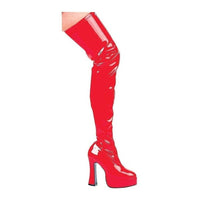 Ellie Shoes THRILL Thigh Boot in Red Patent from SexyShoes.com