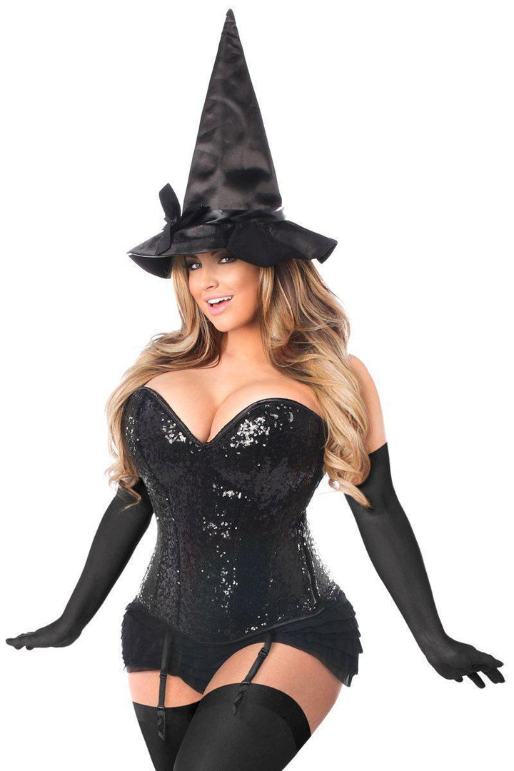 Top Drawer 4 PC Sequin Witch Corset Costume-Daisy Corsets-SEXYSHOES.COM