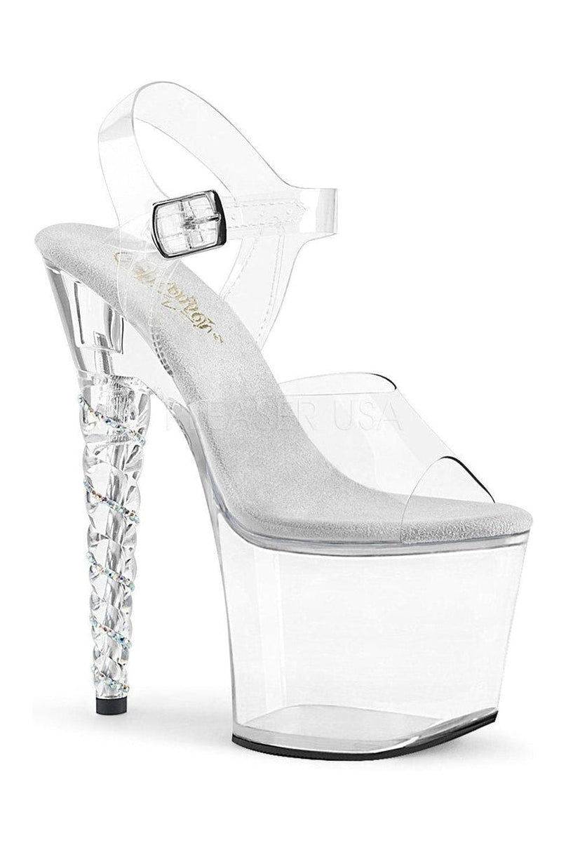 Pleaser Clear Sandals Platform Stripper Shoes | Buy at Sexyshoes.com