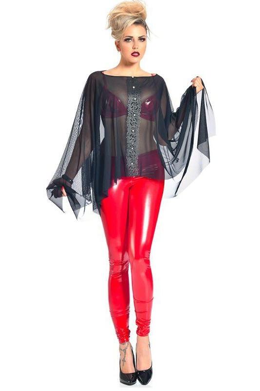 Patrice Catanzaro Vera Leggings Pants in Red Vinyl from SexyShoes.com