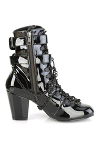 Demonia VIVIKA-128 Ankle Boot in Black Patent