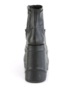 Demonia WAVE-110 Ankle Boot in Black Faux Leather