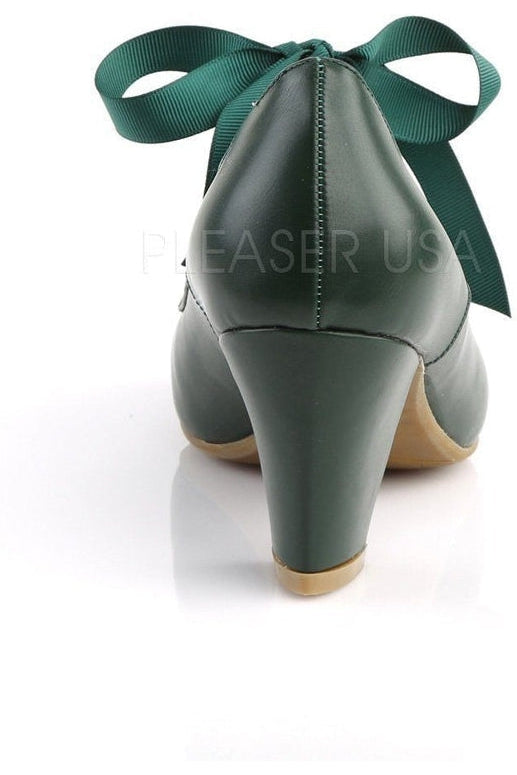 WIGGLE-32 Pump | Green Faux Leather-Pin Up Couture-Mary Janes-SEXYSHOES.COM