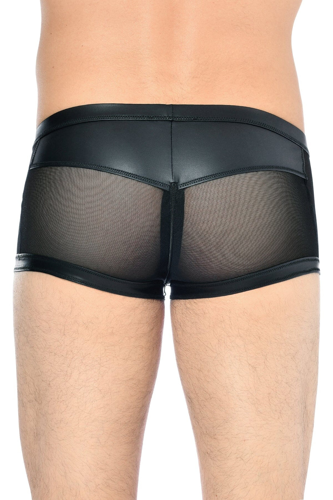 L'HOMME TYRION Mesh Boxers in Black 