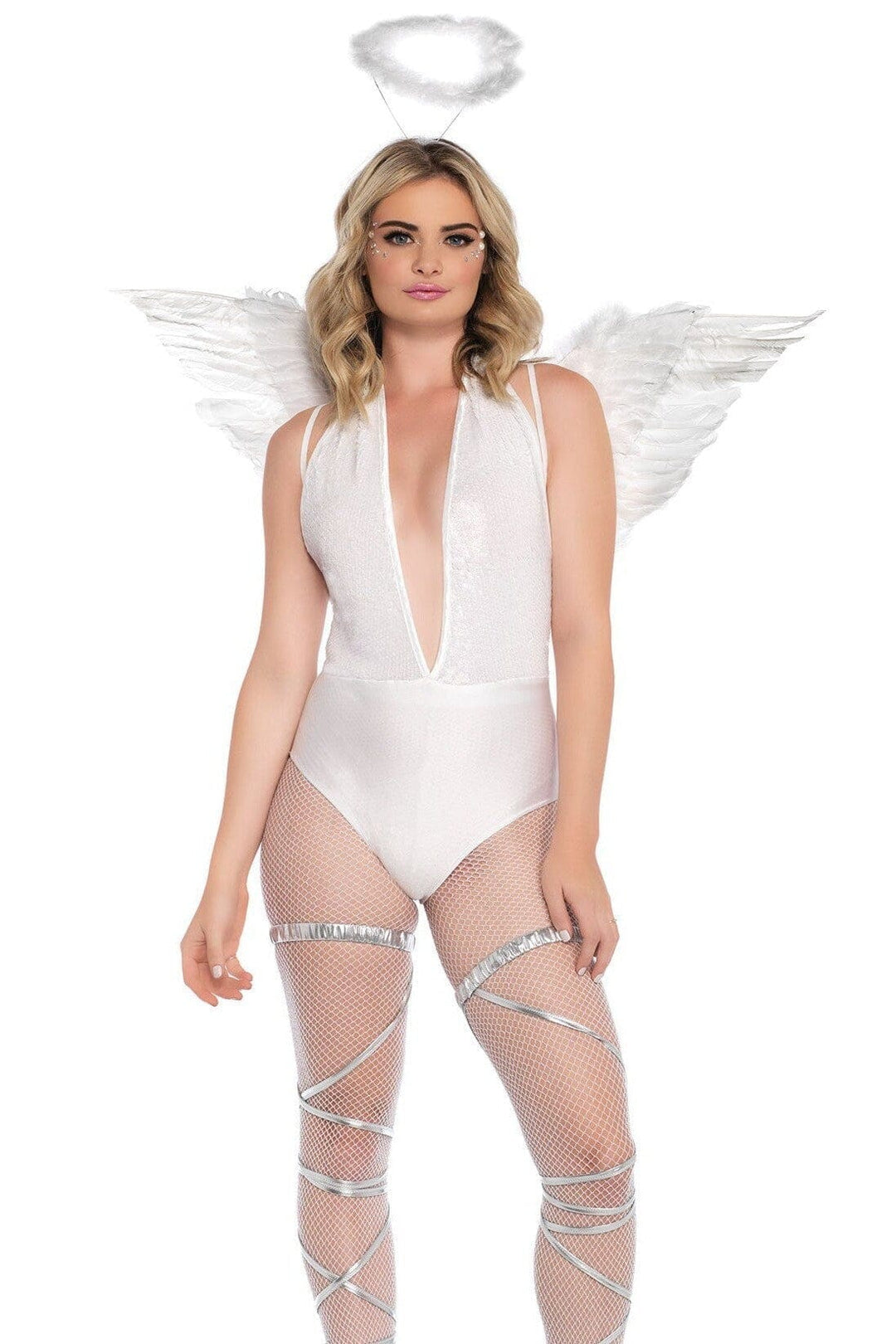 Leg Avenue 2 Piece Angel Accessory Kit, Includes Wings And Halo in White  from SexyShoes.com
