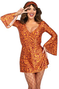 2 Piece Disco Doll, Includes Bell Sleeved Dress And Head Scarf