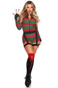 Leg Avenue 2 Piece Dream Killer High Neck Romber Belt Harness in Multi 