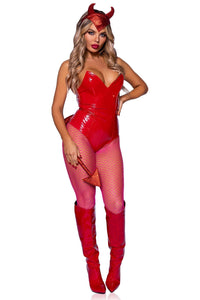 Leg Avenue 2 Piece Glitter Devil Headband And Pin On Long Tail in Red  from SexyShoes.com