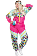 2 Piece Totally 80S Tracksuit, Includes Zip-Up Tracksuit & Headband