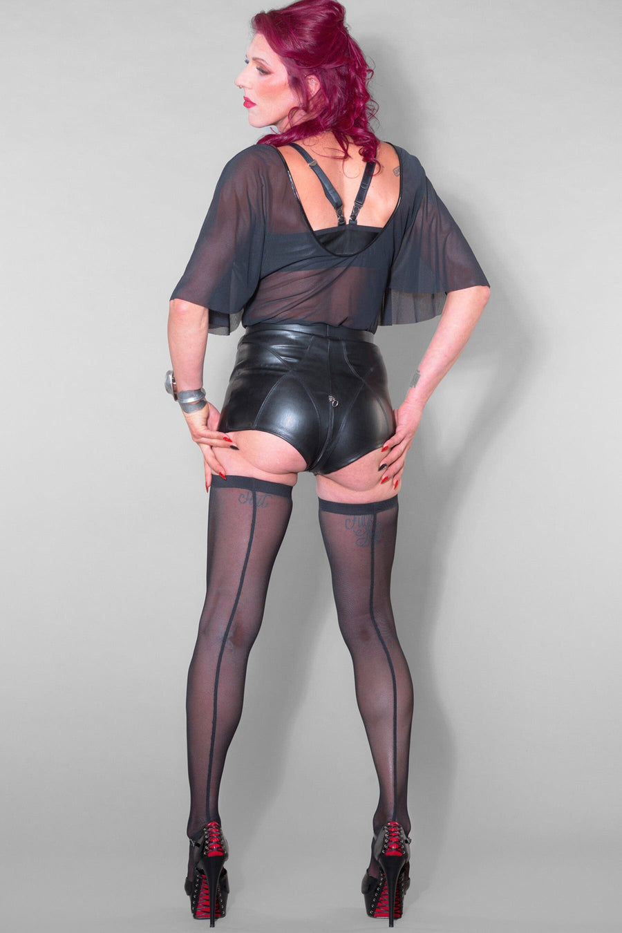 Madame XY by Patrice MME ALOHA Mesh Top in Black 