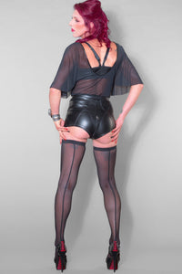 Madame XY by Patrice MME ALOHA Mesh Top in Black 