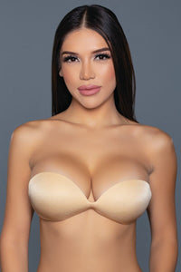 BeWicked Fabric Front Adhesive Bra in Nude  from SexyShoes.com