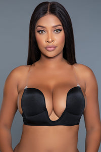 BeWicked U Shape Bra with Removable straps in Black  from SexyShoes.com