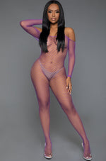 Off Shoulder Fishnet Bodystocking