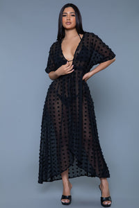 BeWicked Cover up Maxi Dress in Black  from SexyShoes.com