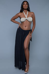 BeWicked Cover up Skirt in Black  from SexyShoes.com