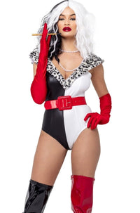 Roma Costumes 2PC High Fashion Villain in Black  from SexyShoes.com