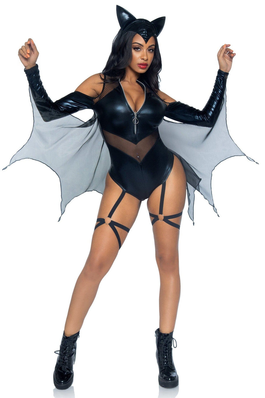 Leg Avenue 2 Piece Midnight Bat in Black 