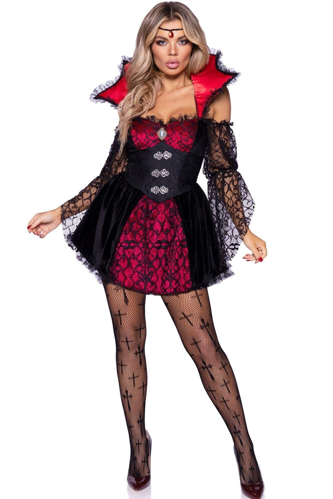 Leg Avenue 2 Piece Victorian Vampire in Black  from SexyShoes.com