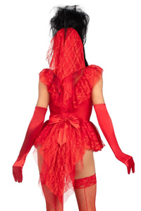 Leg Avenue 3 Piece Beetle Babe Costume Set in Red 