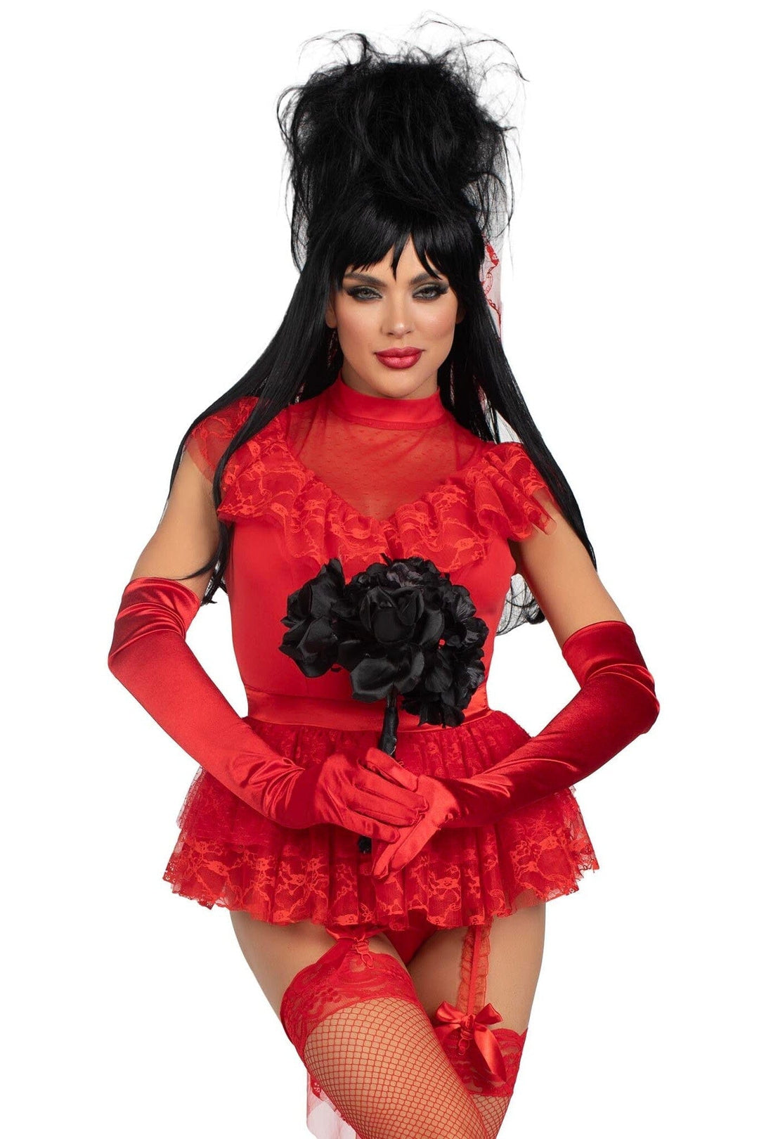 Leg Avenue 3 Piece Beetle Babe Costume Set in Red 