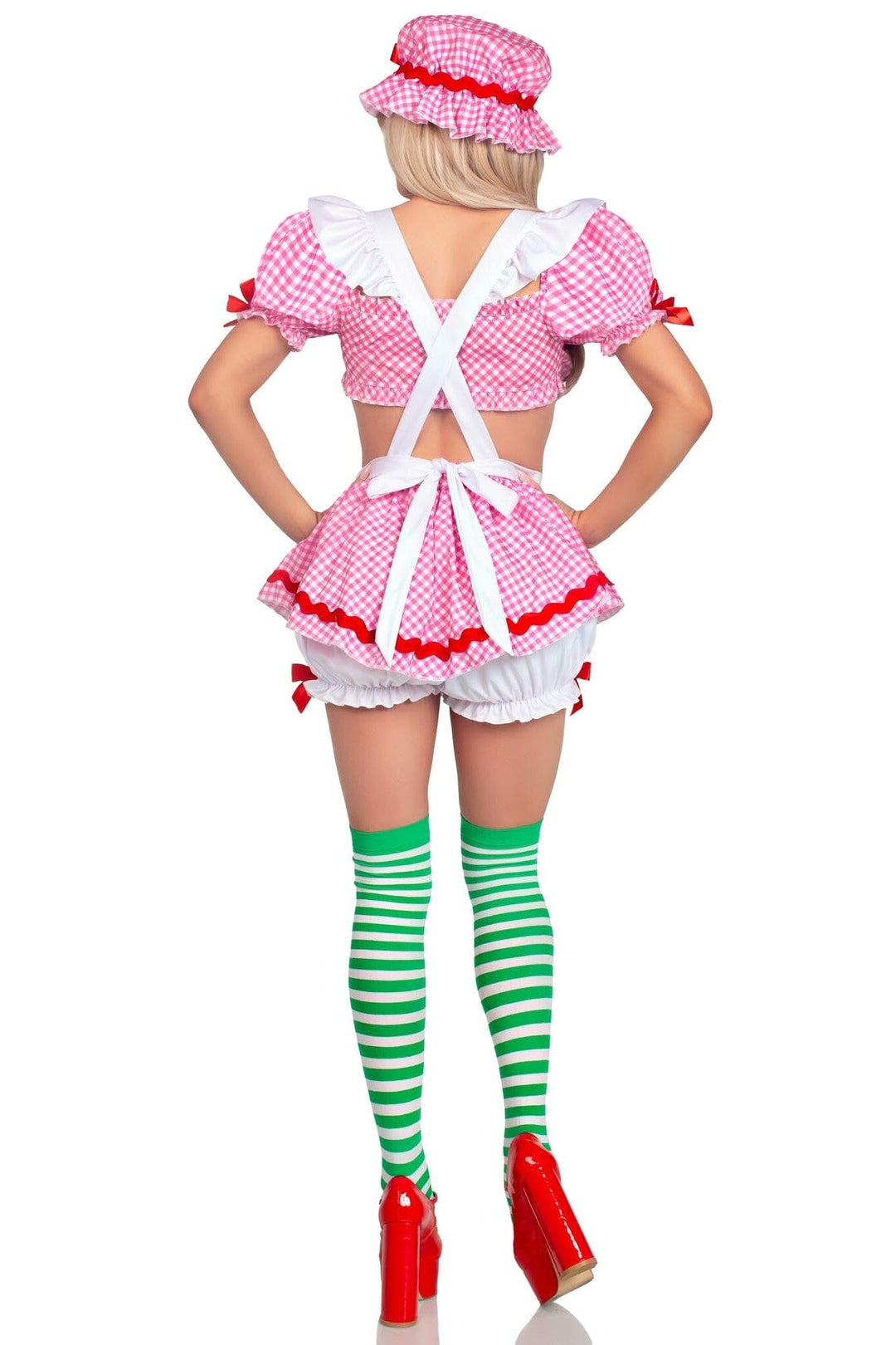 Leg Avenue 3 Piece Berry Babe Gingham Set in Pink 