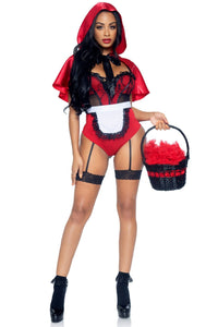 3 Pc Naughty Miss Red Set-Fairytale Costumes-SEXYSHOES.COM