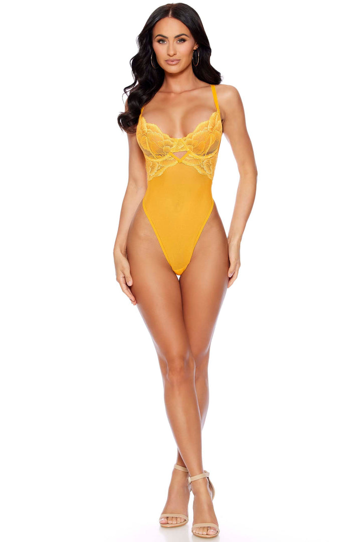 Underwire Lace & Mesh Teddy