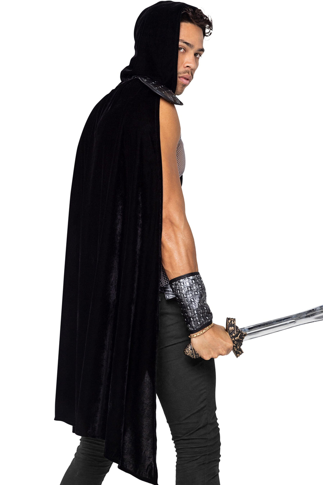 Roma Costumes 3PC Men's Dark Realm Warrior in Black 