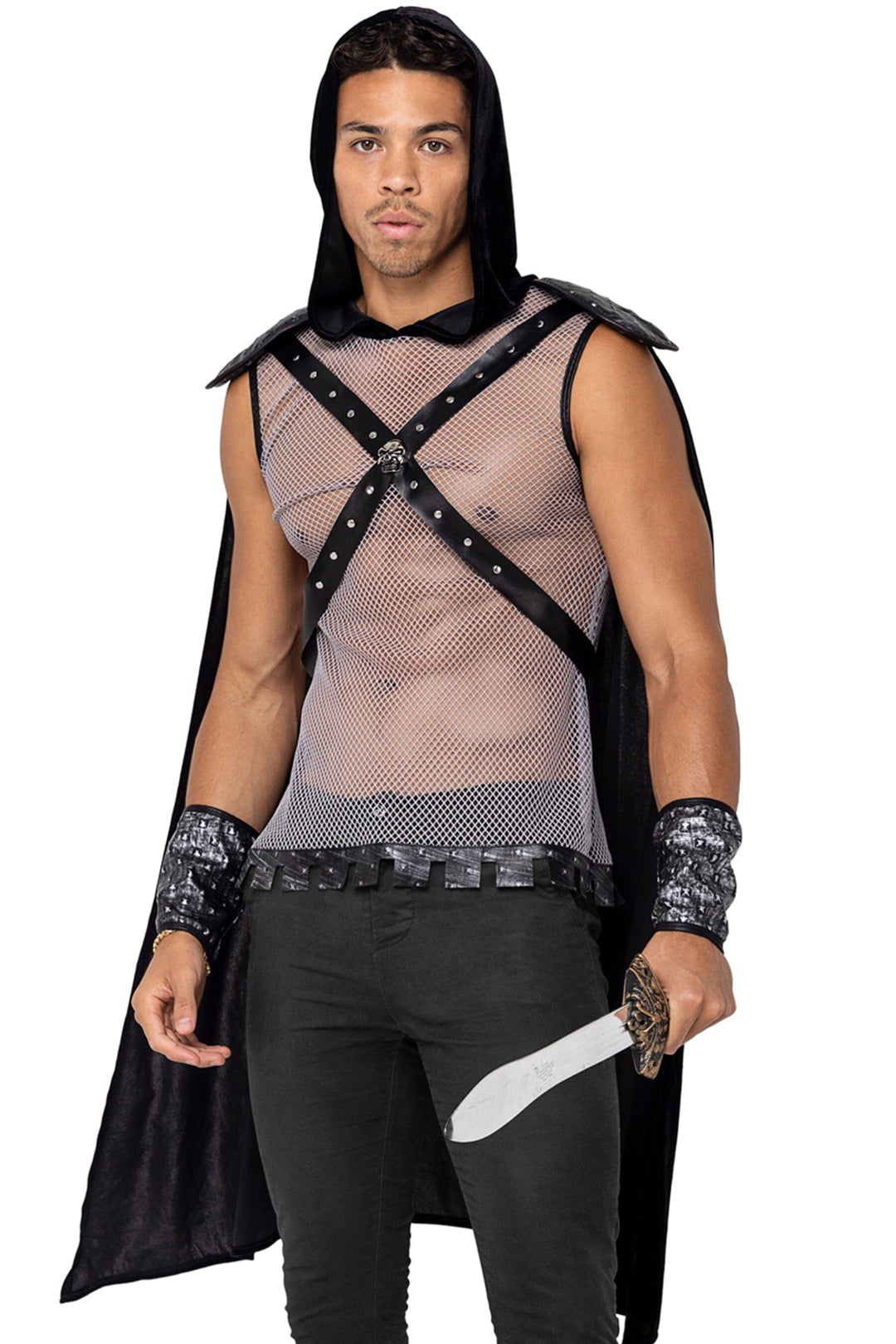 Roma Costumes 3PC Men's Dark Realm Warrior in Black  from SexyShoes.com