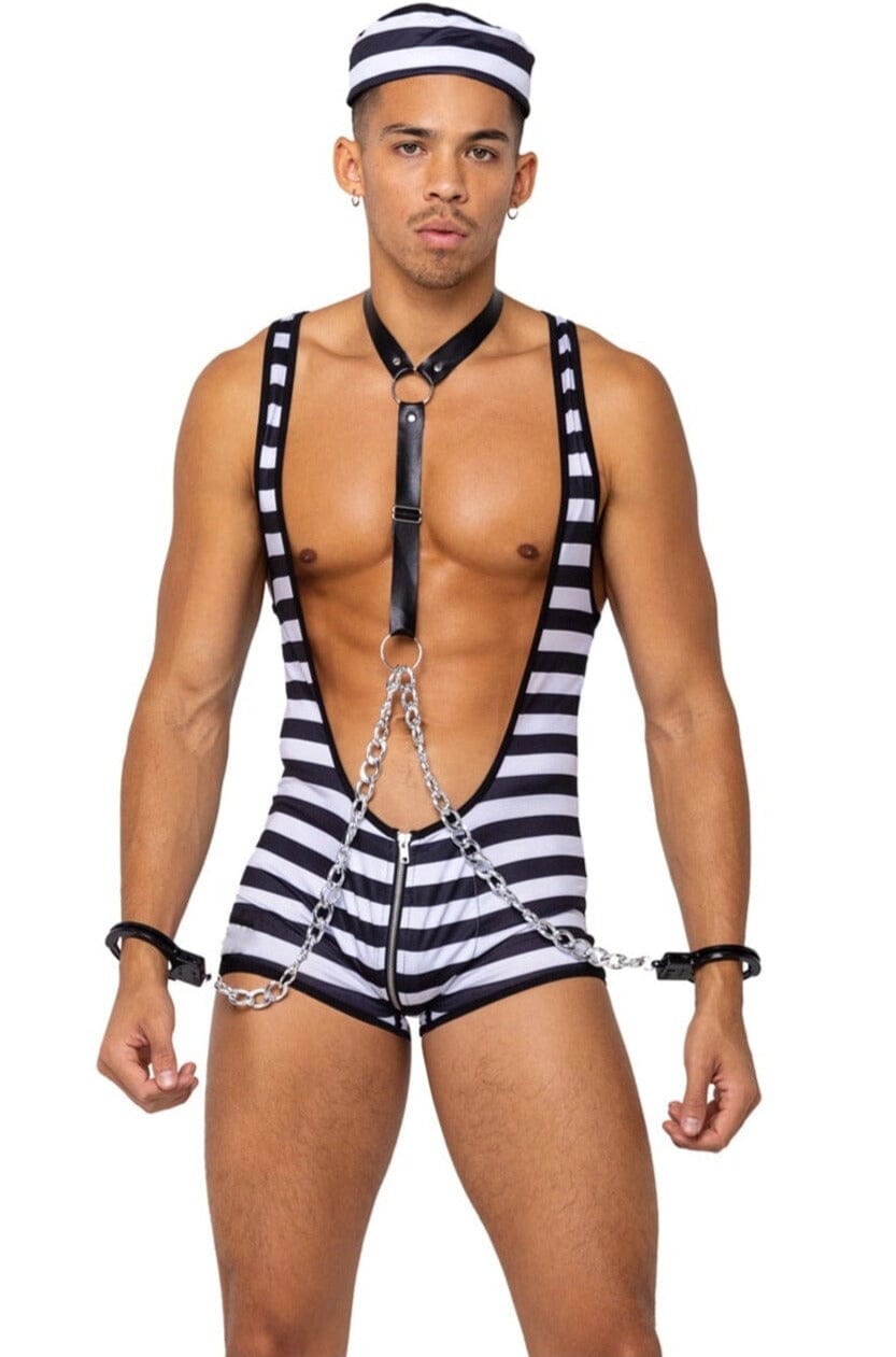 Roma Costumes 3PC Men's Prisoner of Desire in Black  from SexyShoes.com