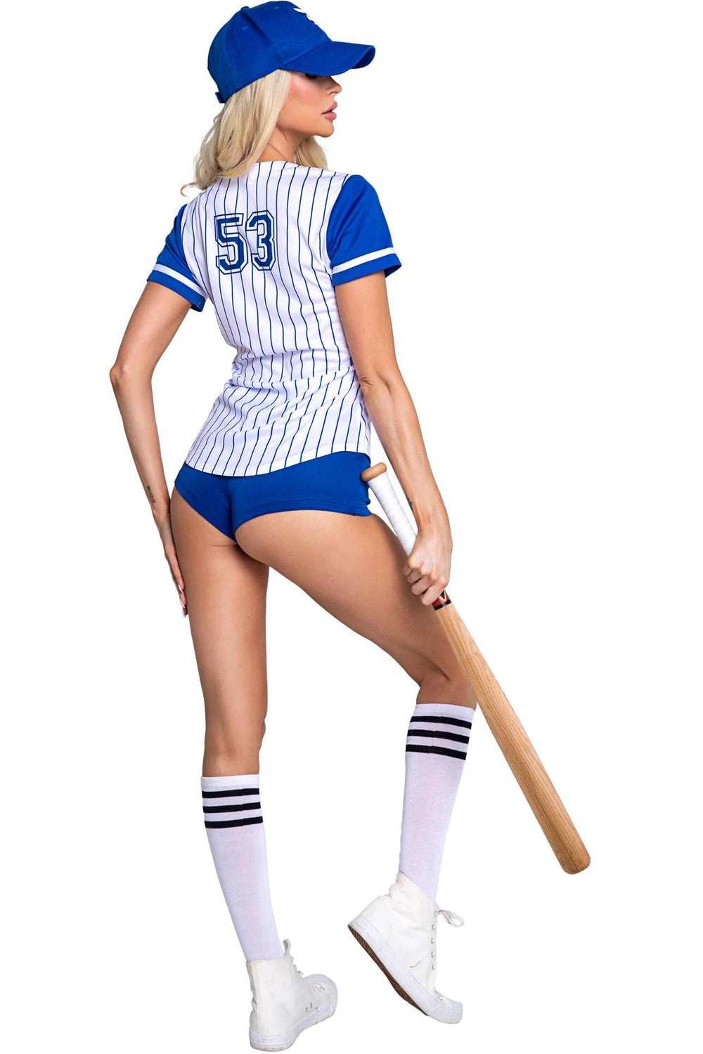 Roma Confidential 3PC Playboy Baseball Homerun Hottie in White 