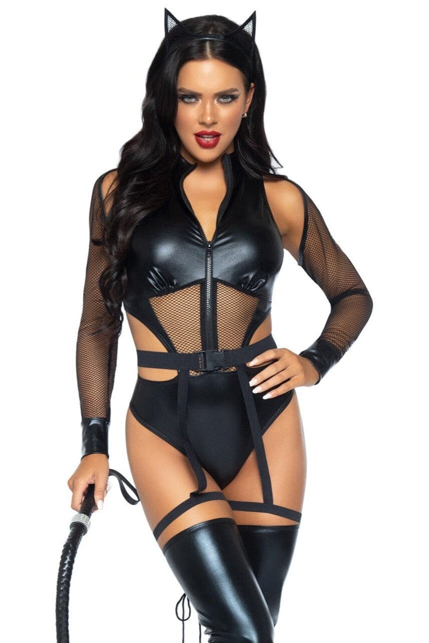 Leg Avenue 3 Piece Criminal Kitty in Black 