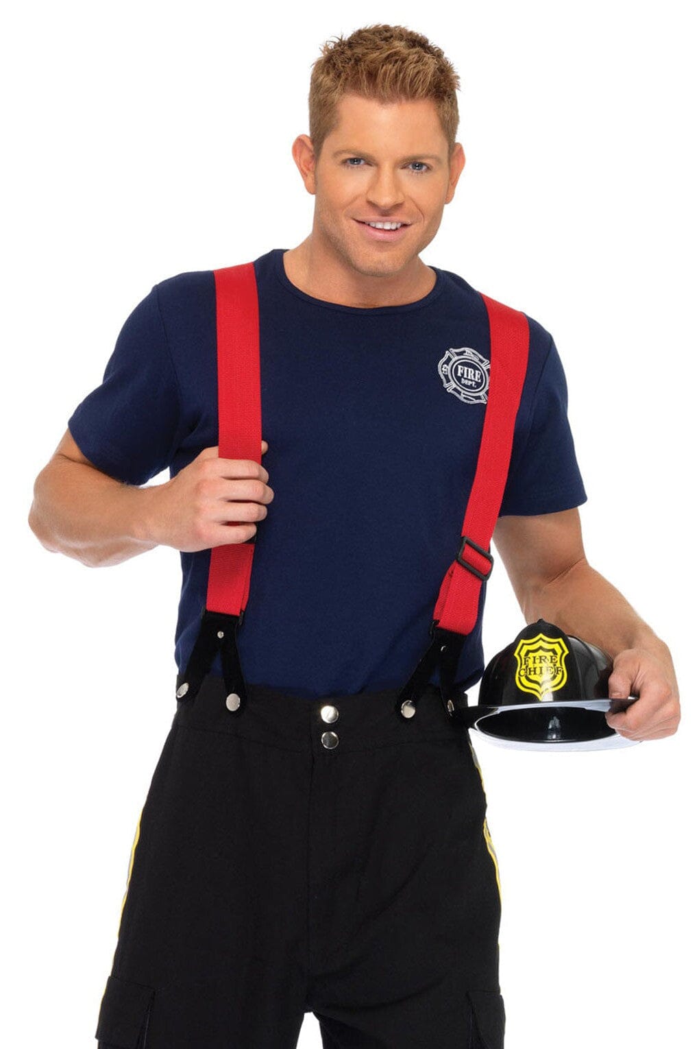 Leg Avenue 3PC. Fire Captain in Black  from SexyShoes.com