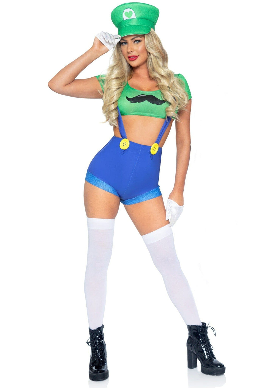 Leg Avenue 3PC. Gamer Sidekick in Green  from SexyShoes.com