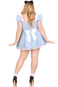 Leg Avenue 3 Piece Storybook Alice Pluz Size in Blue 